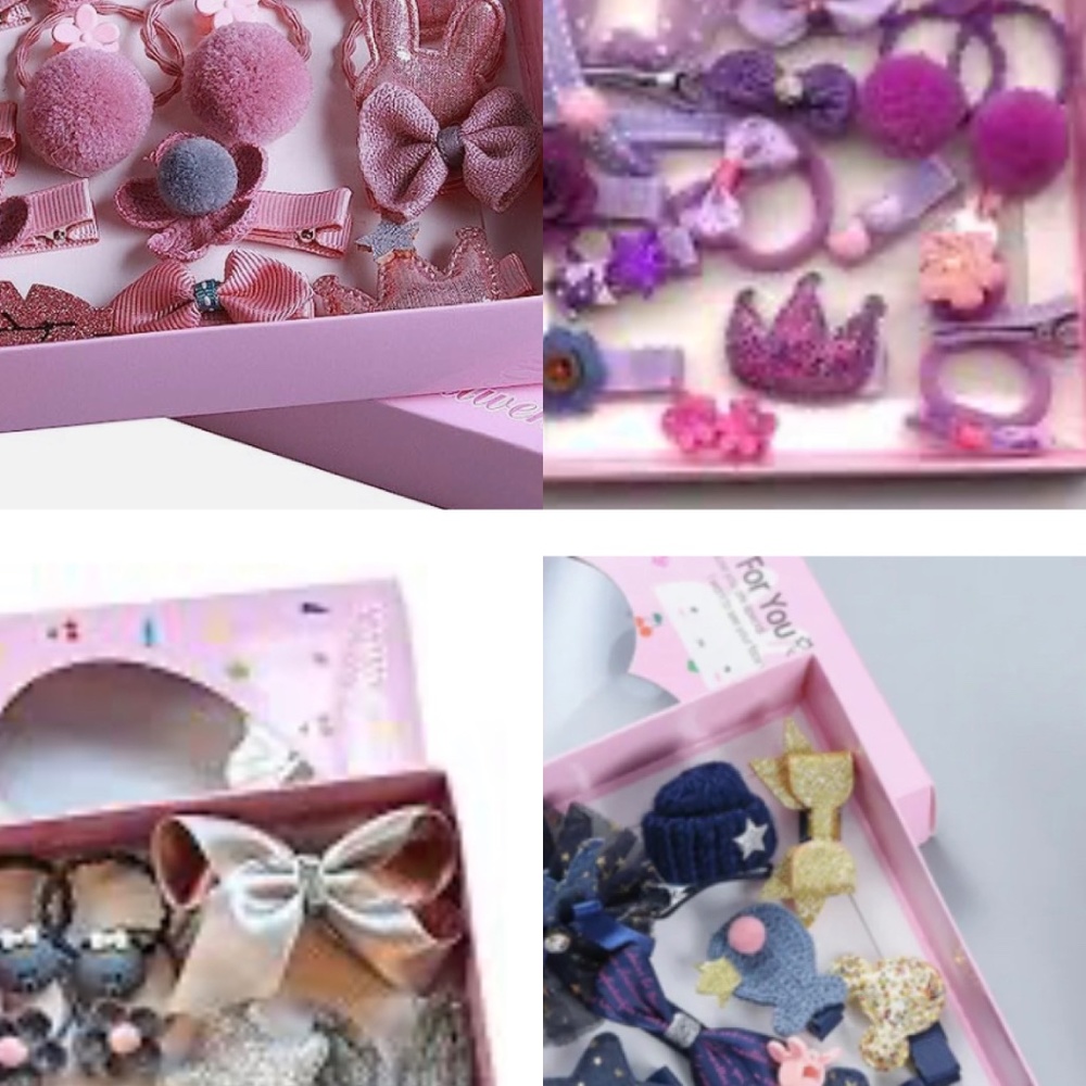 4 Packs Bows 🎀 Ribbons🎗️Barrettes ✨